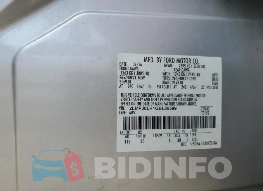 2LMPJ8LR1GBL86599 Photo# 13