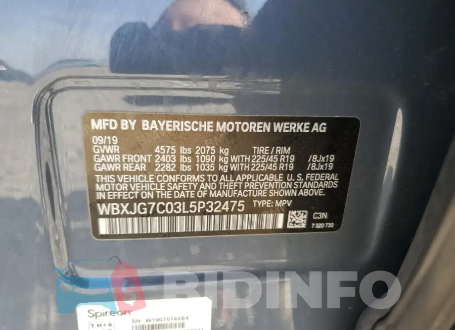 WBXJG7C03L5P32475 Photo# 13