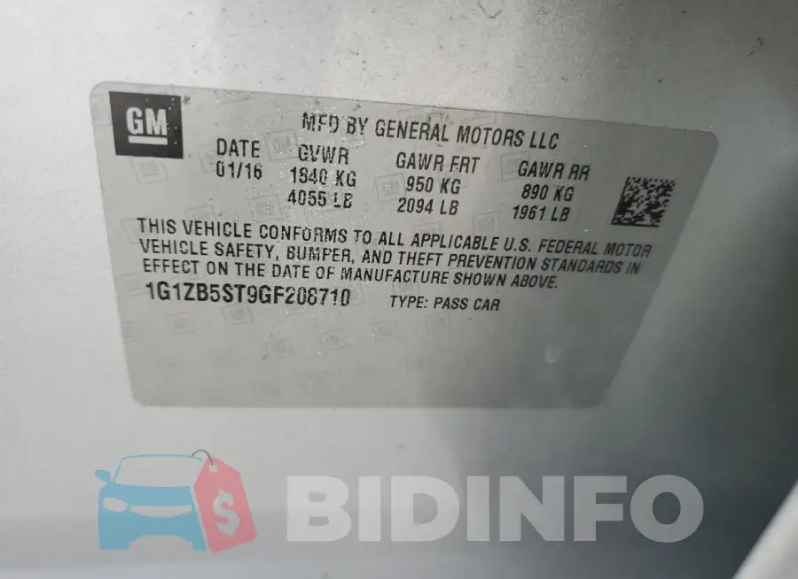 1G1ZB5ST9GF208710 Photo# 12