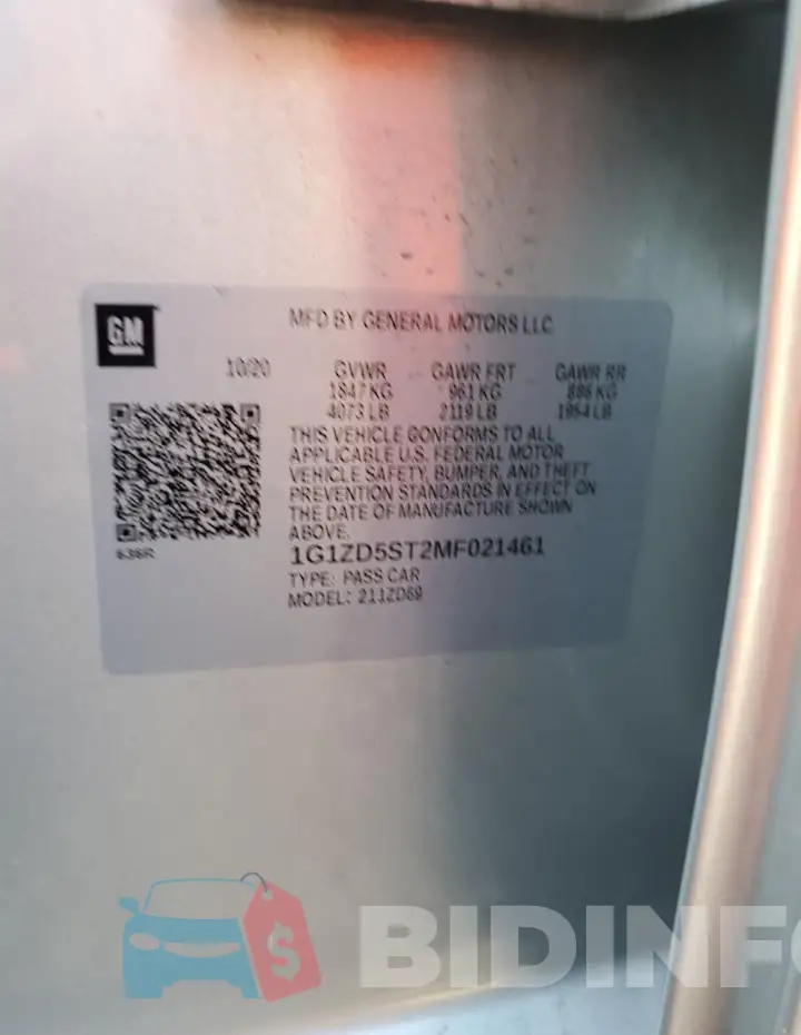 1G1ZD5ST2MF021461 Photo# 13
