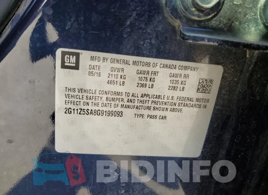 2G11Z5SA8G9199093 Photo# 13