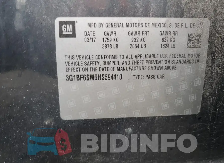 3G1BF6SM6HS594410 Photo# 12