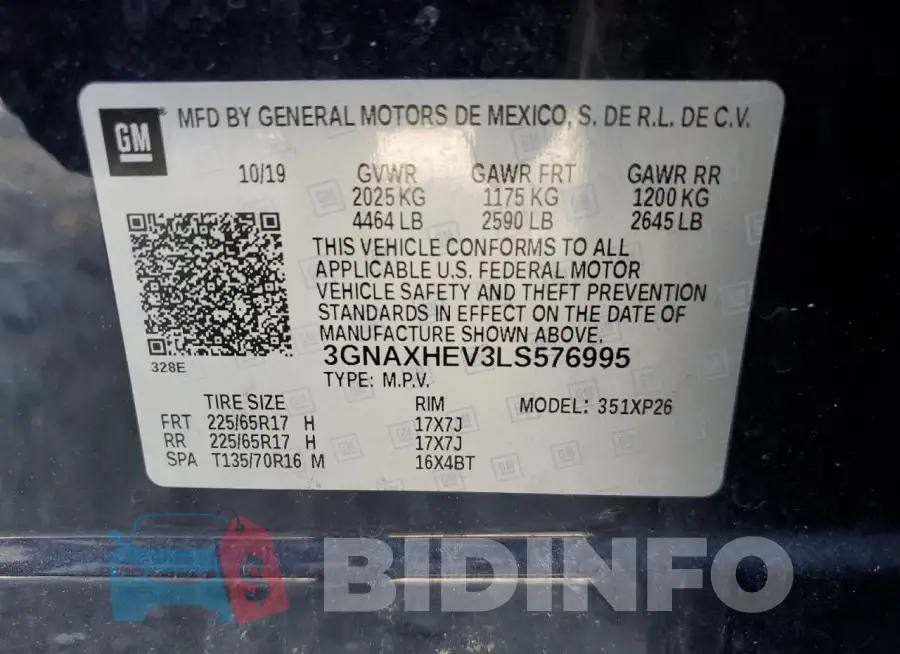 3GNAXHEV3LS576995 Photo# 13
