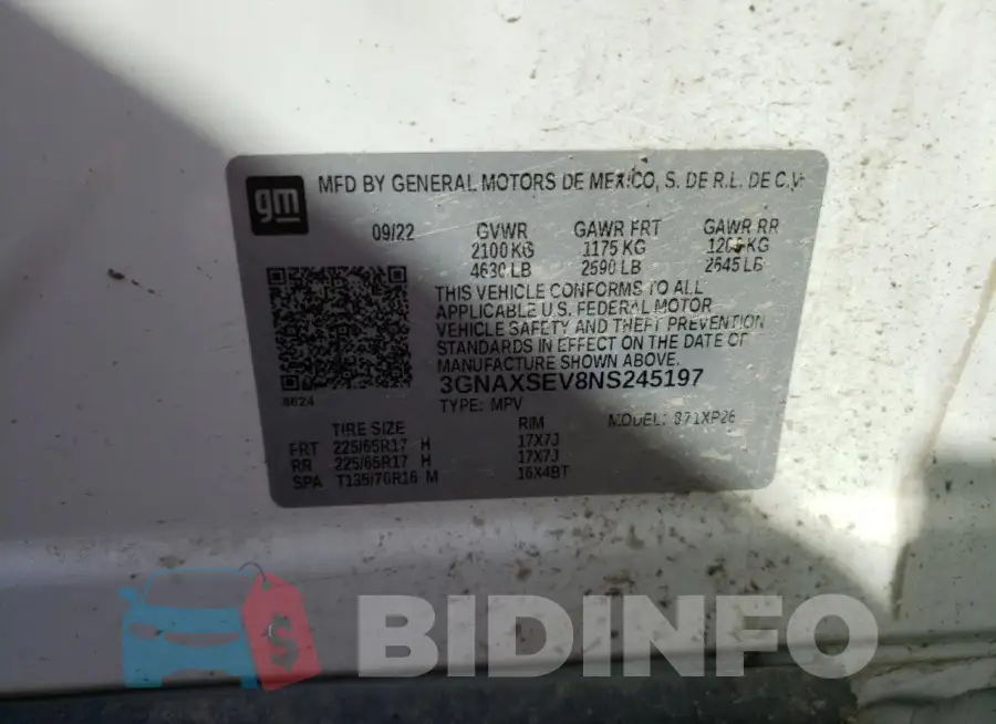 3GNAXSEV8NS245197 Photo# 12