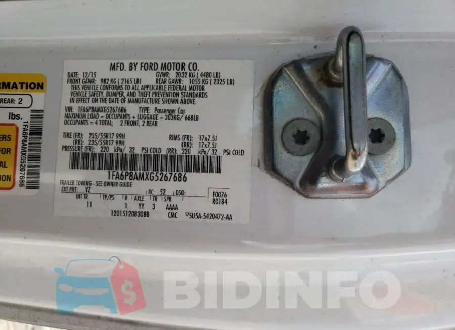 1FA6P8AMXG5267686 Photo# 12
