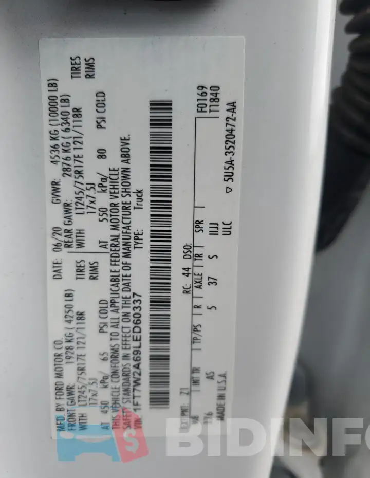 1FT7W2A69LED60337 Photo# 12