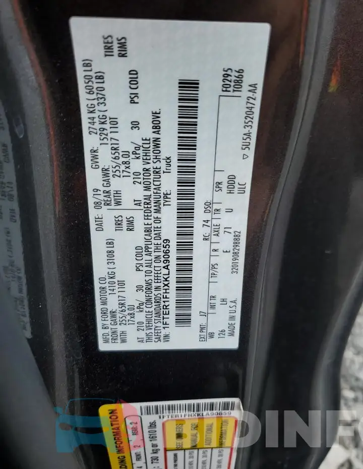1FTER1FHXKLA90659 Photo# 12
