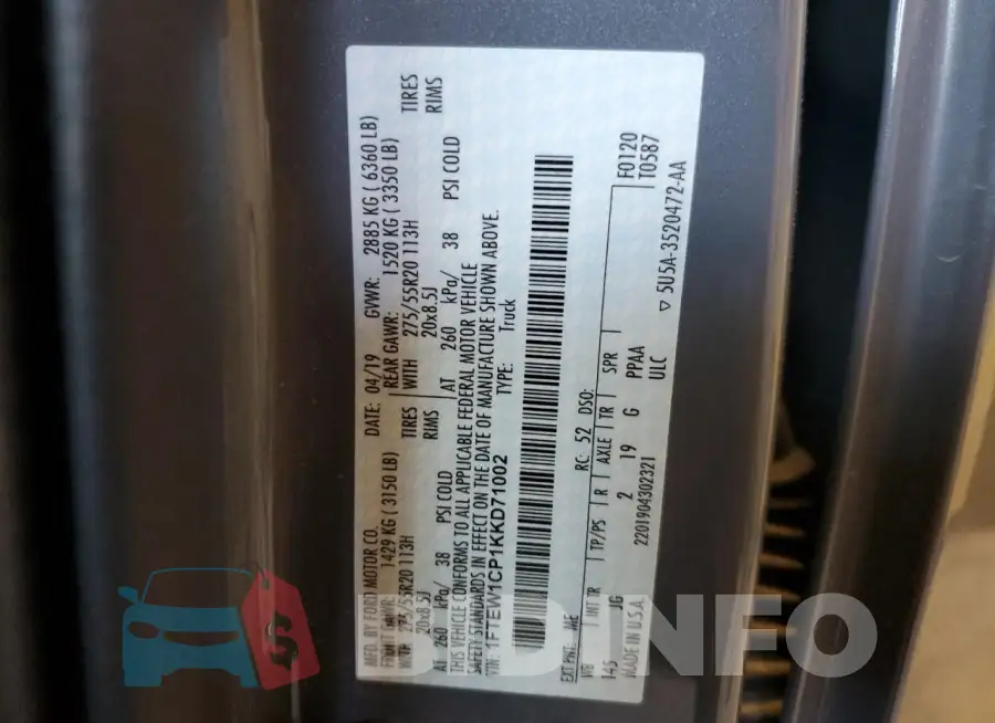 1FTEW1CP1KKD71002 Photo# 12