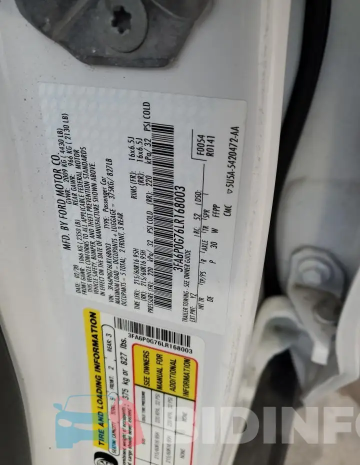 3FA6P0G76LR168003 Photo# 12