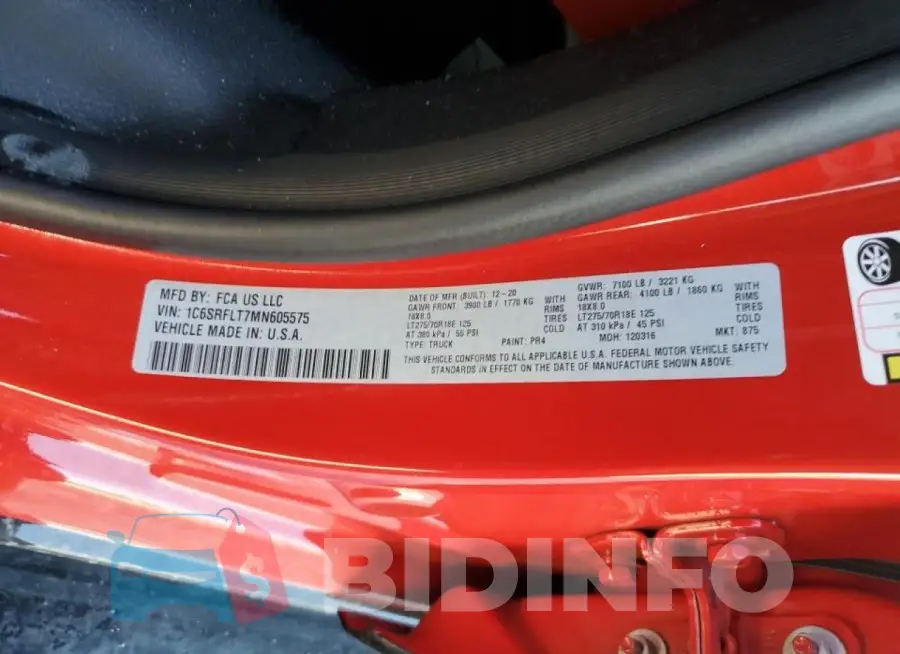 1C6SRFLT7MN605575 Photo# 12