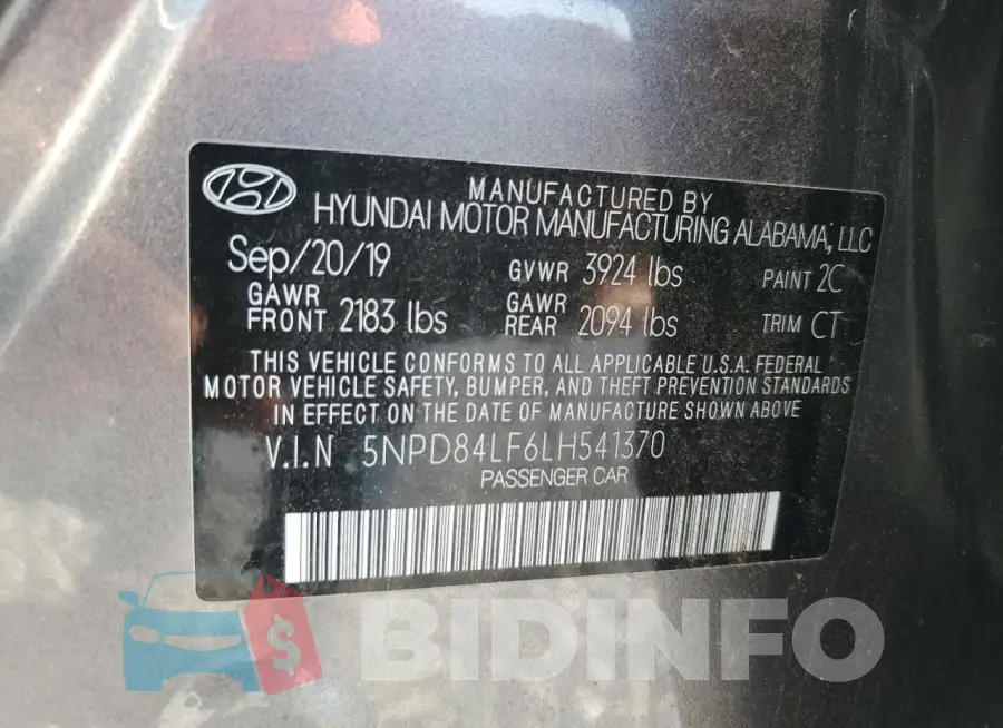 5NPD84LF6LH541370 Photo# 12