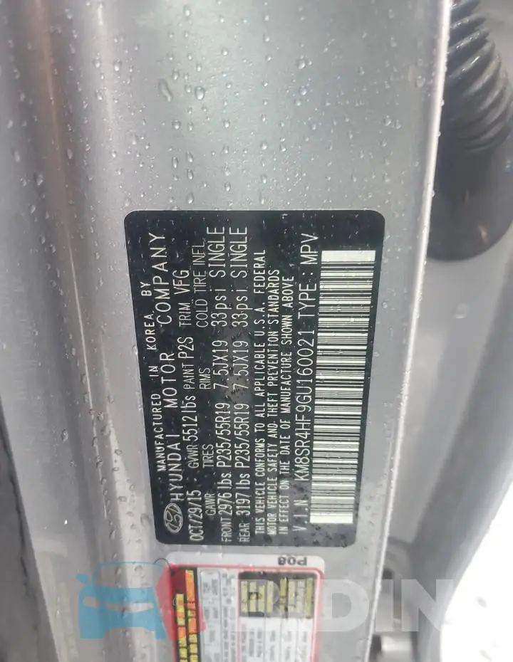 KM8SR4HF9GU160021 Photo# 13