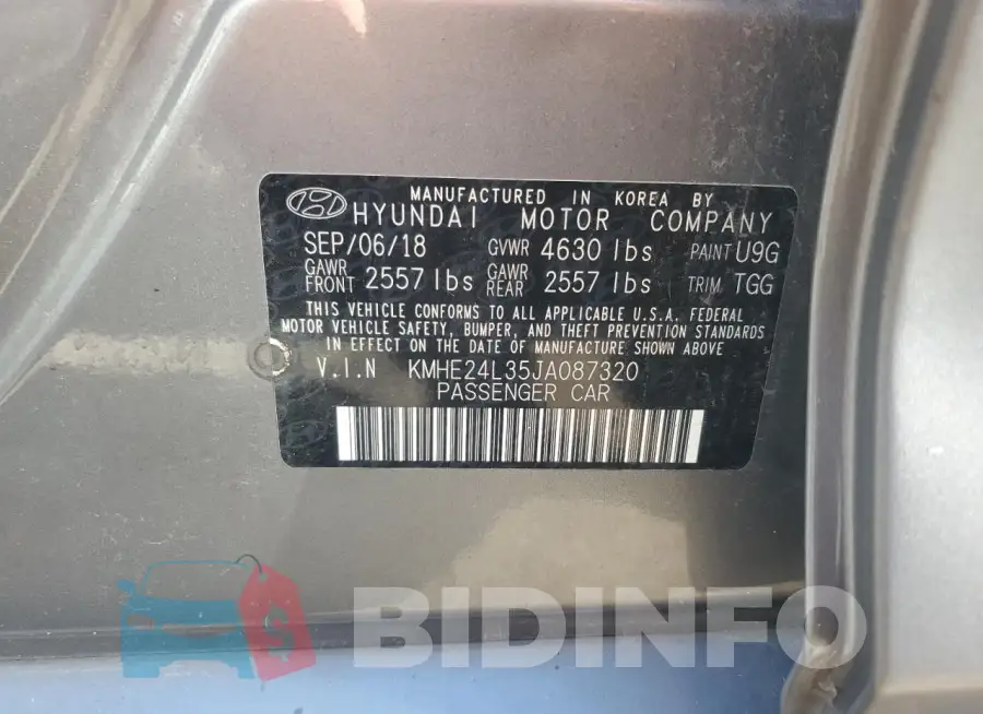 KMHE24L35JA087320 Photo# 12