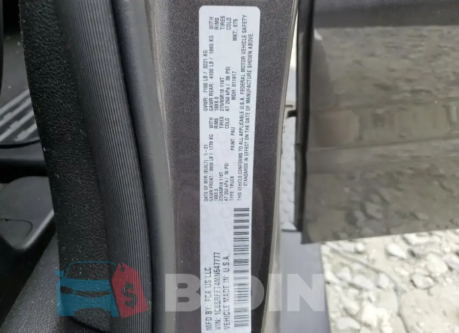1C6SRFFT4MN647777 Photo# 12