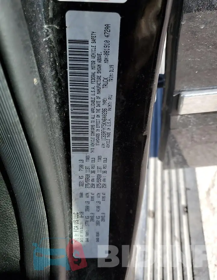 1C6SRFHT5KN640296 Photo# 12