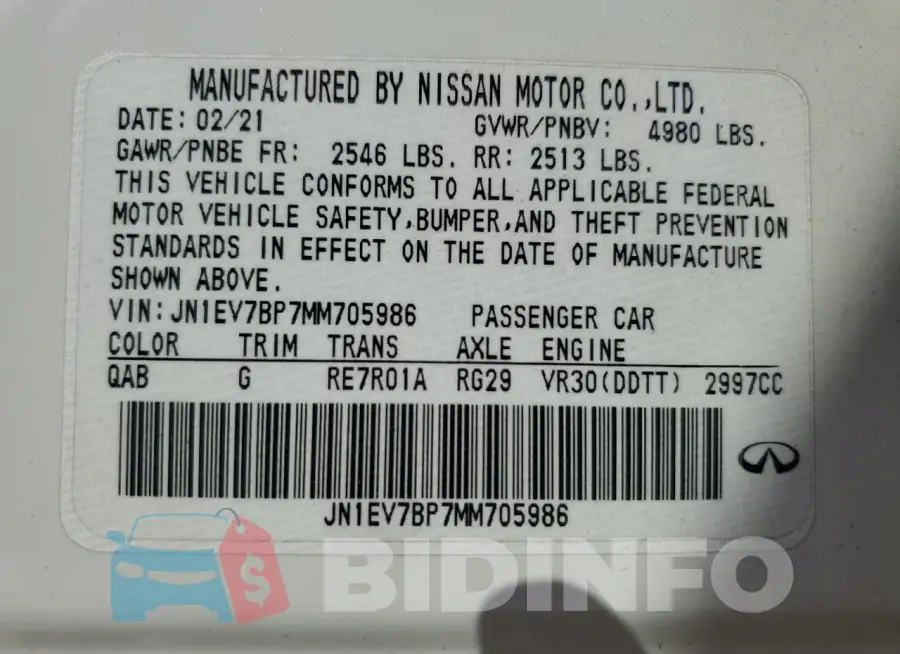 JN1EV7BP7MM705986 Photo# 13