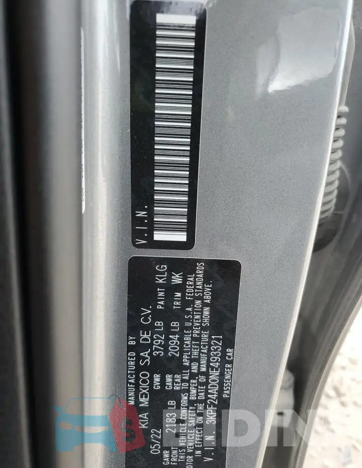 3KPF24AD0NE493321 Photo# 12