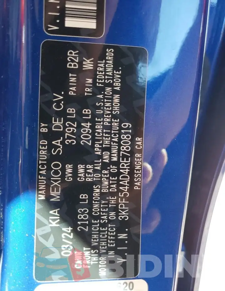 3KPF54AD4RE780819 Photo# 13