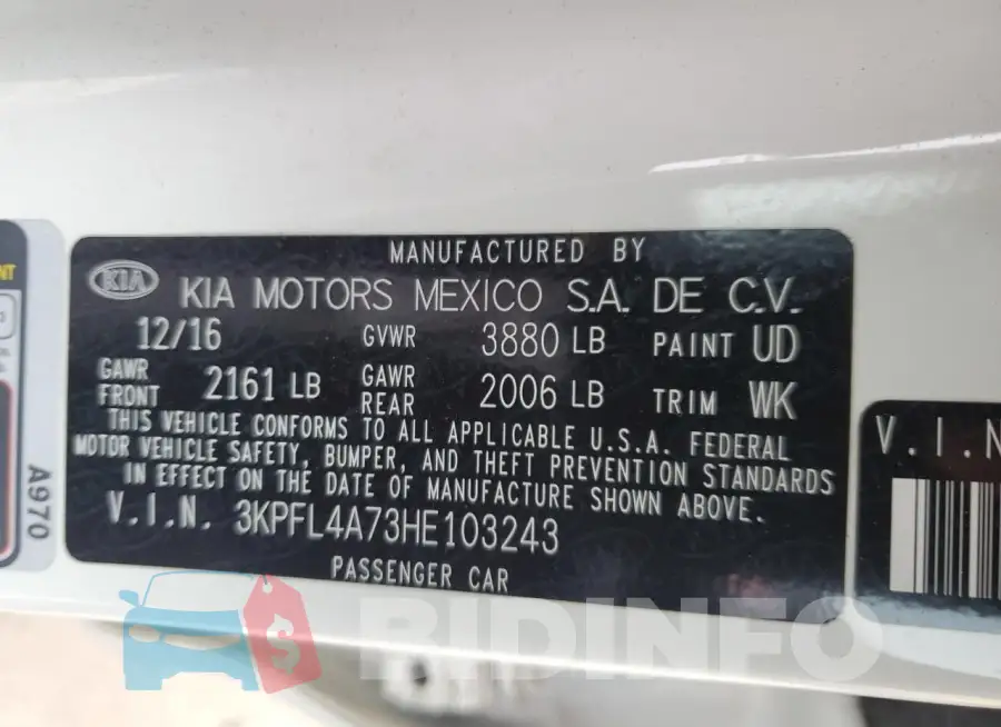3KPFL4A73HE103243 Photo# 12