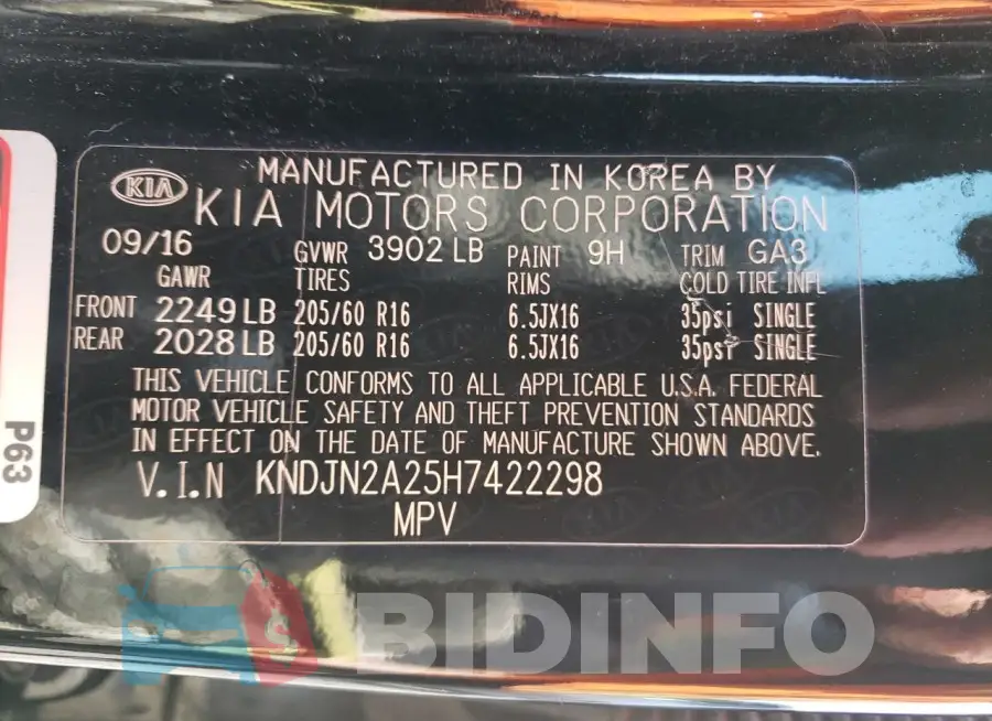 KNDJN2A25H7422298 Photo# 12