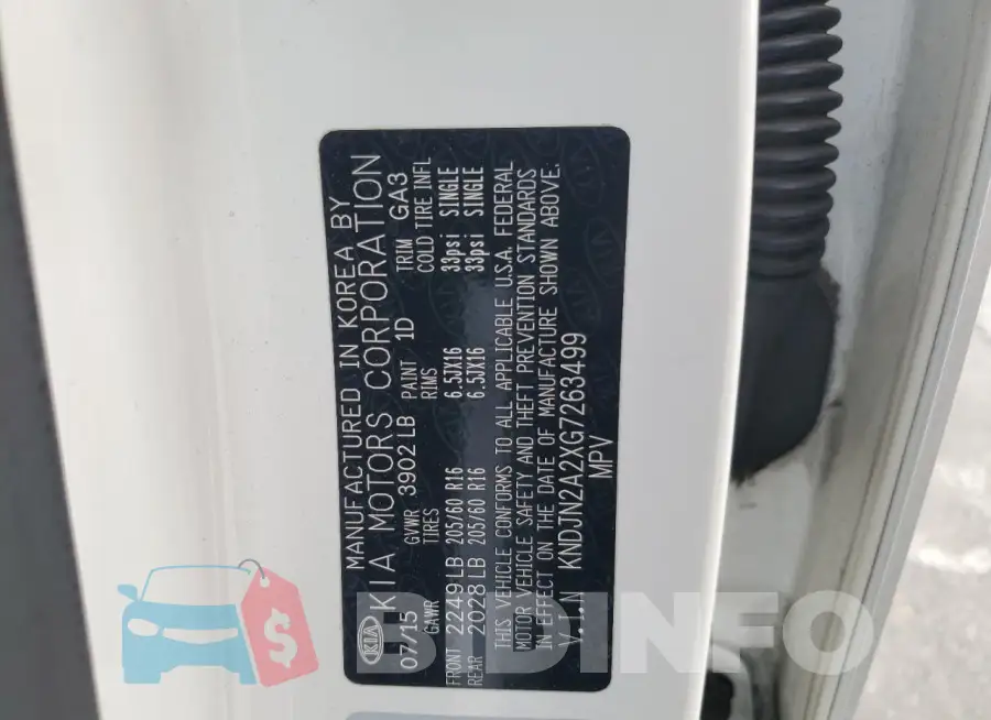 KNDJN2A2XG7263499 Photo# 13