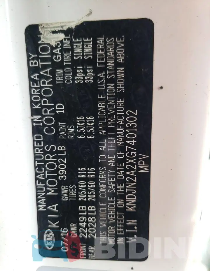 KNDJN2A2XG7401302 Photo# 12