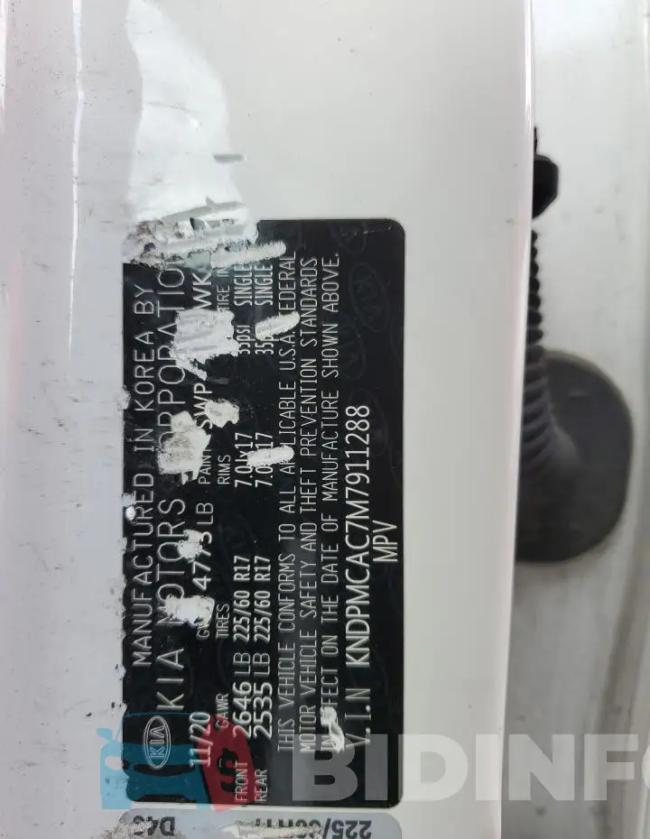 KNDPMCAC7M7911288 Photo# 12