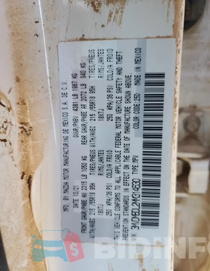 3MVDMBDL2MM314630 Photo# 13