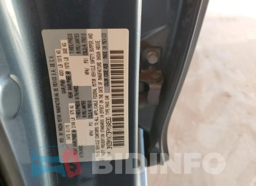 3MZBM1K73FM184530 Photo# 12