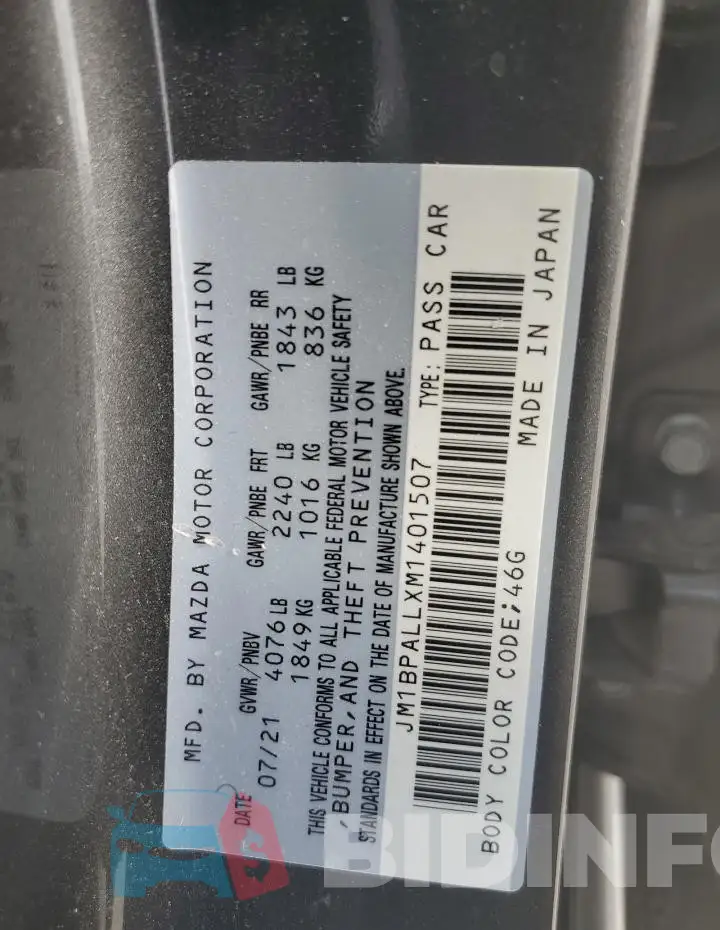 JM1BPALLXM1401507 Photo# 12