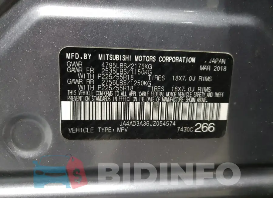JA4AD3A36JZ054574 Photo# 13