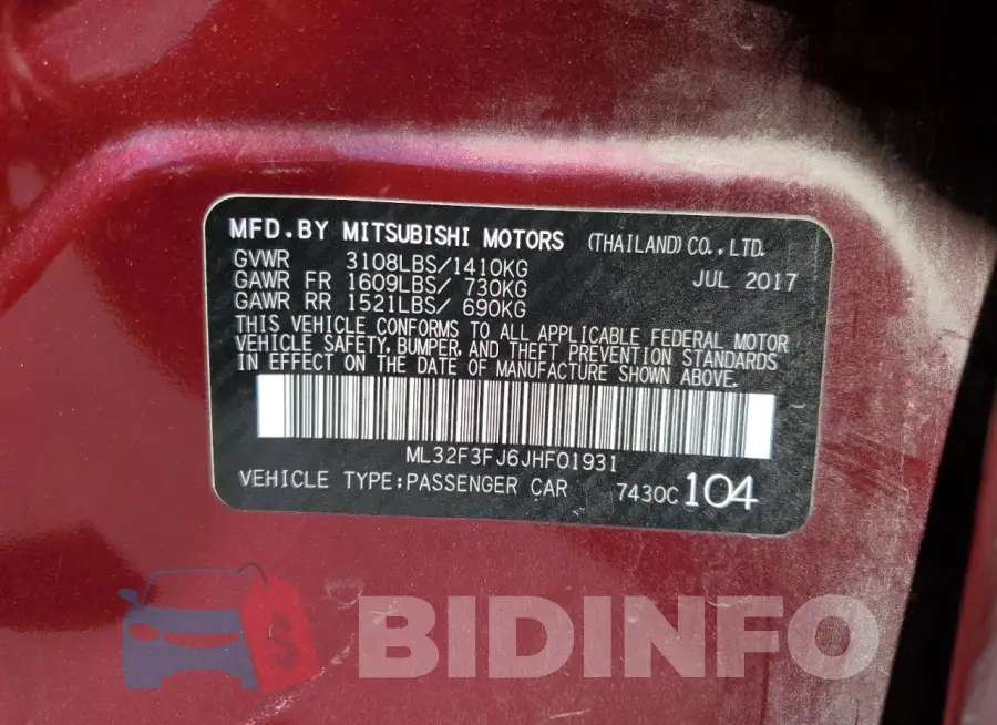 ML32F3FJ6JHF01931 Photo# 12