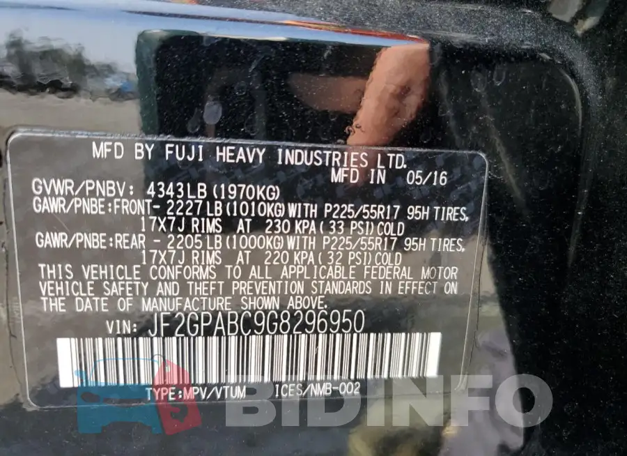 JF2GPABC9G8296950 Photo# 14