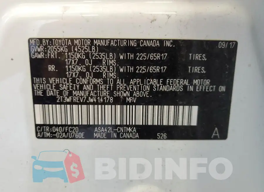 2T3WFREV7JW414178 Photo# 13
