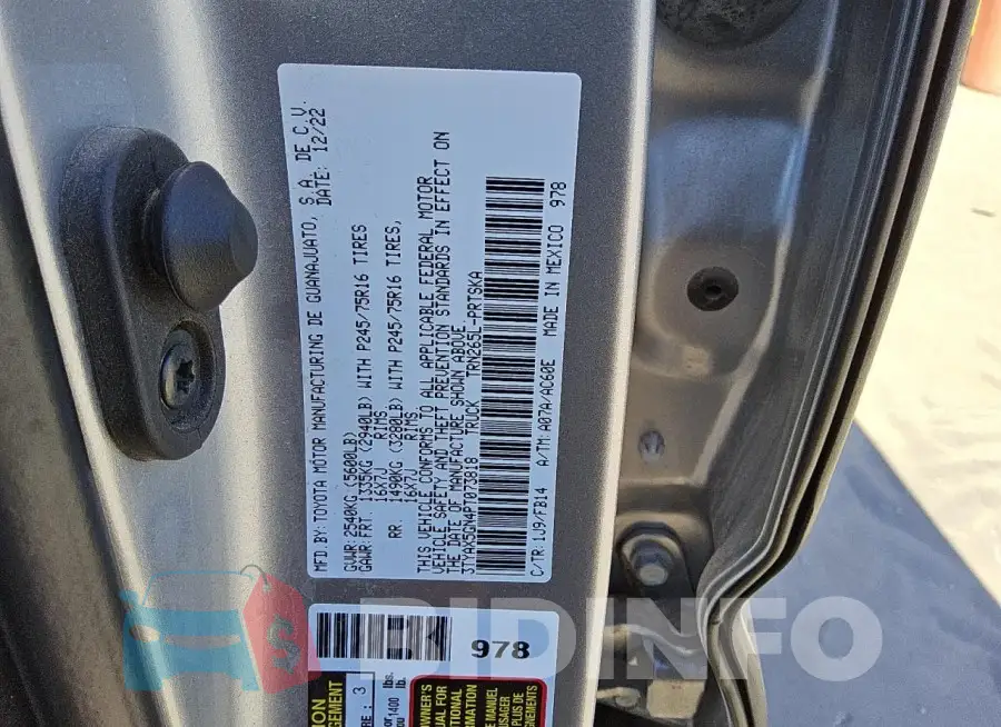 3TYAX5GN4PT073818 Photo# 12