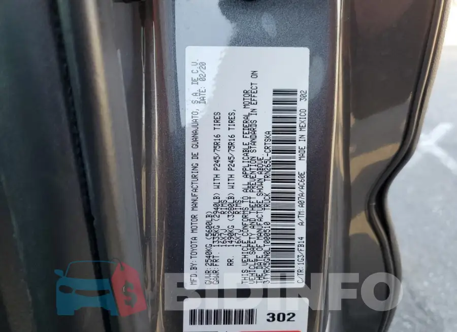 3TYRX5GN0LT000510 Photo# 13