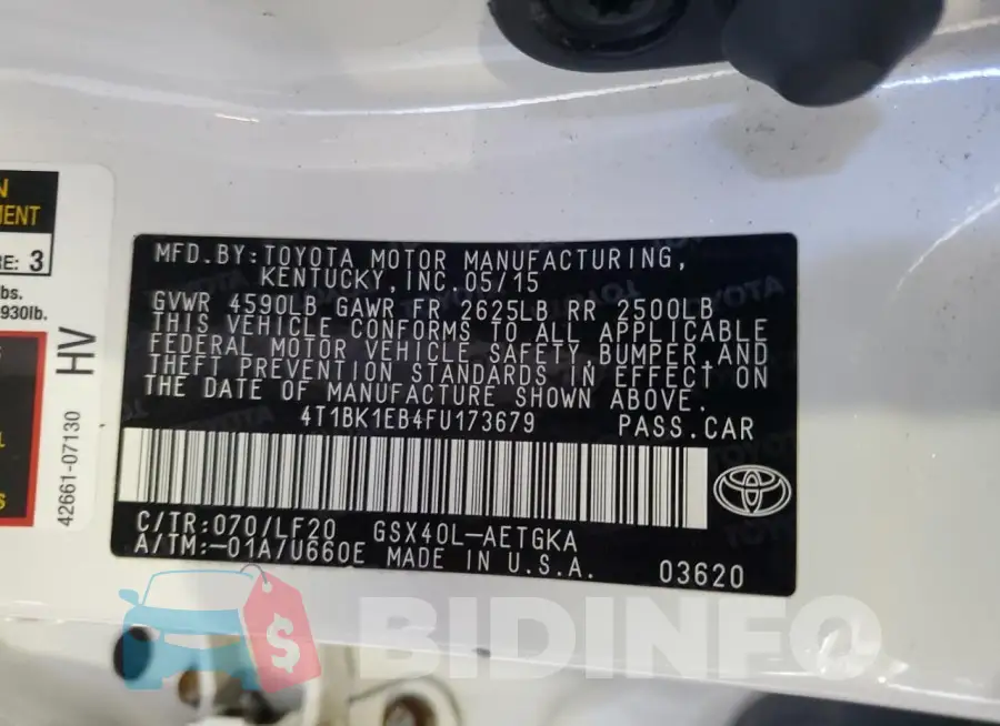 4T1BK1EB4FU173679 Photo# 13