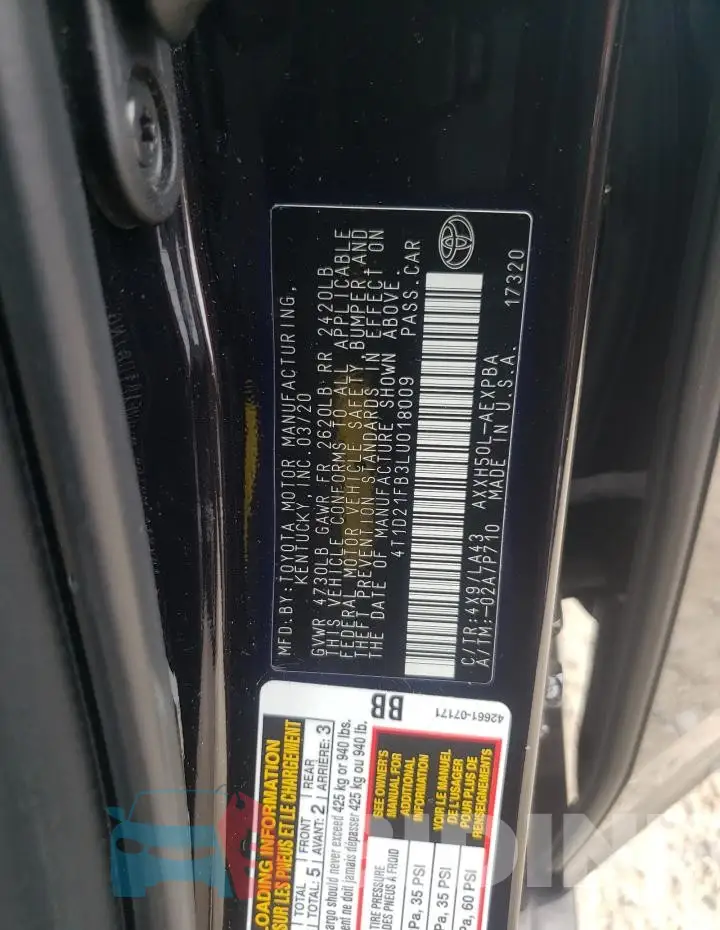 4T1D21FB3LU018009 Photo# 12