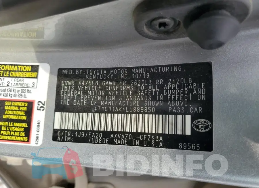 4T1G11AK4LU889850 Photo# 12