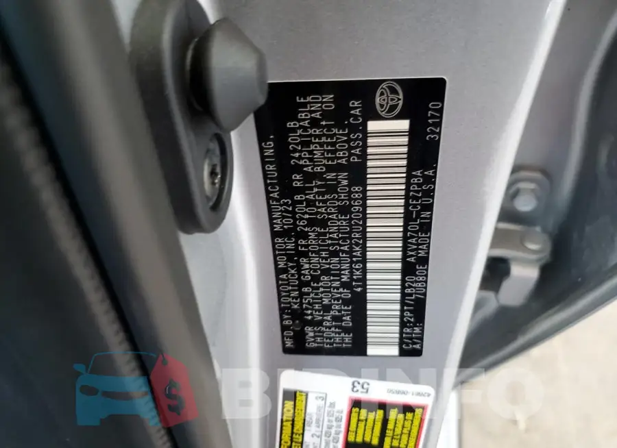 4T1K61AK2RU209688 Photo# 12