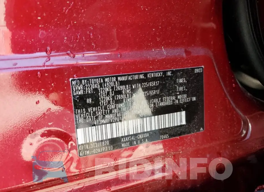 4T3MWRFV2PU109198 Photo# 13