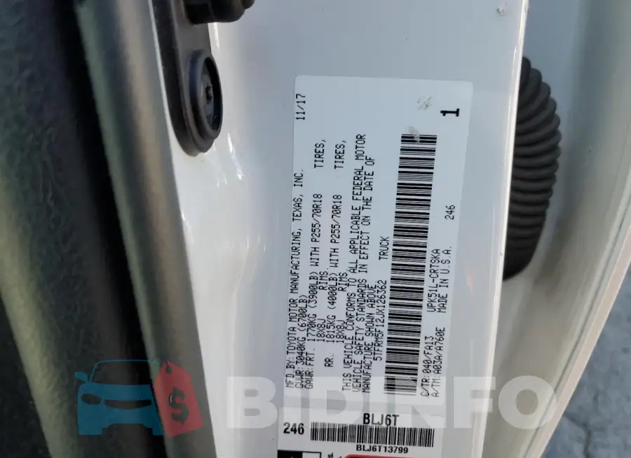 5TFRM5F12JX126362 Photo# 12