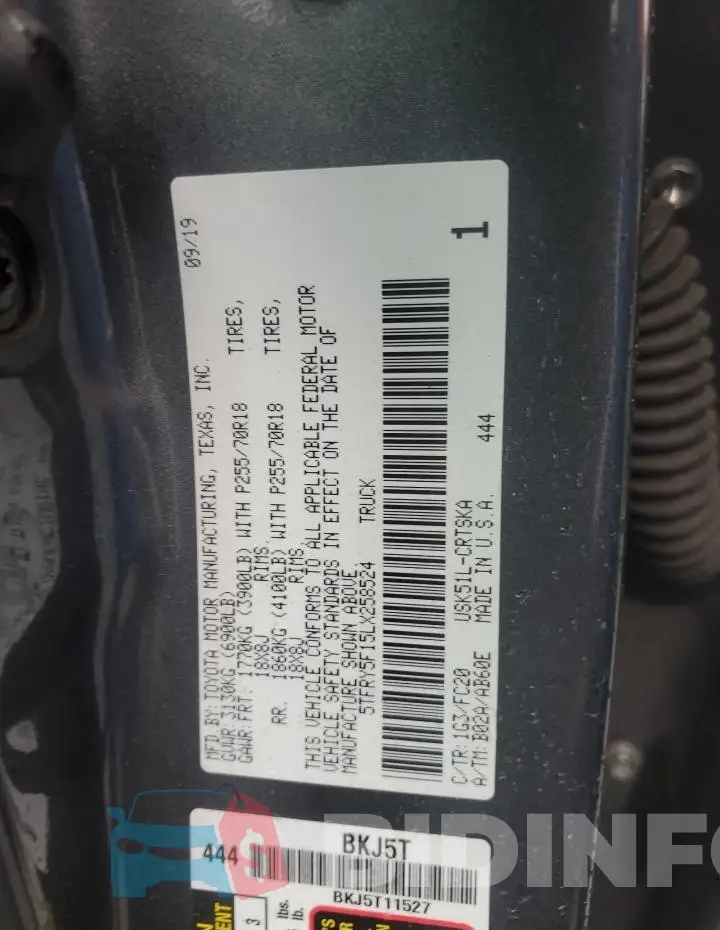 5TFRY5F15LX258524 Photo# 12