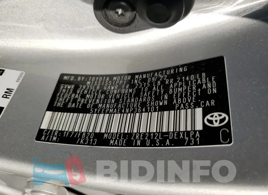 5YFEPMAE4NP364101 Photo# 12