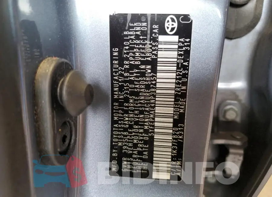 5YFEPMAE4NP387457 Photo# 12