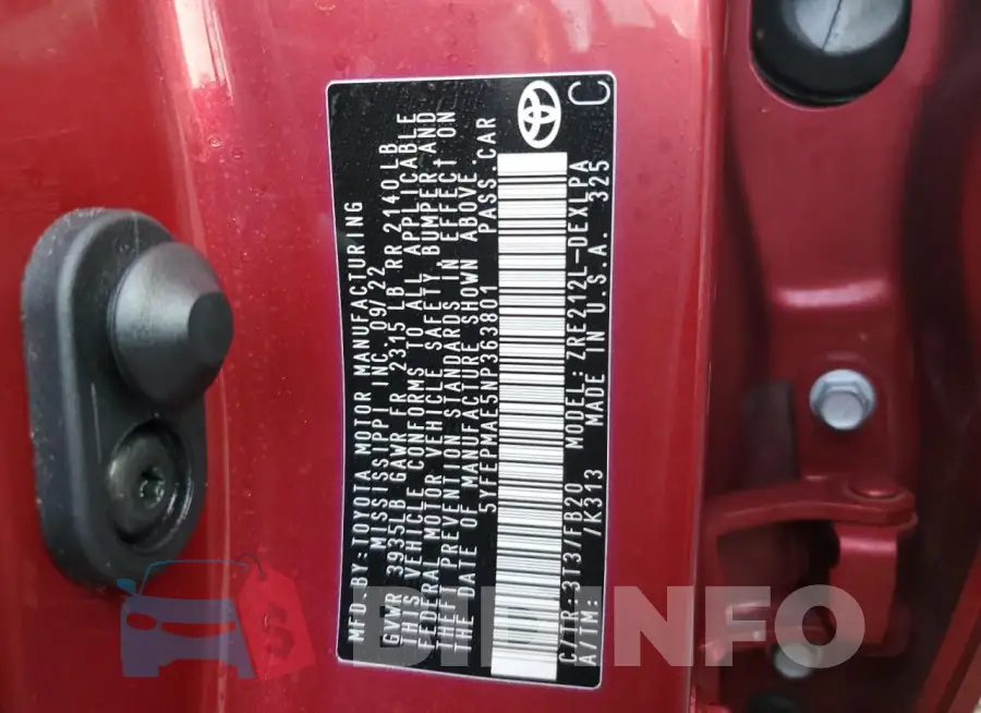 5YFEPMAE5NP363801 Photo# 13
