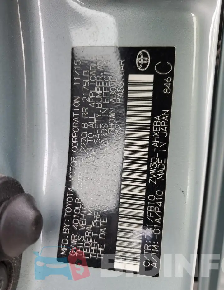 JTDKN3DU1F2003821 Photo# 13