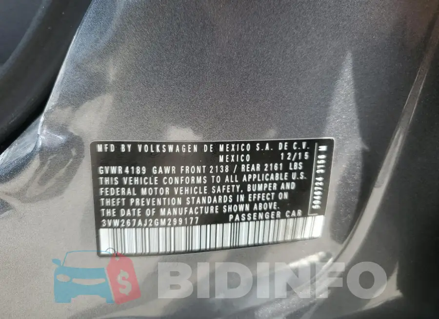 3VW267AJ2GM299177 Photo# 12