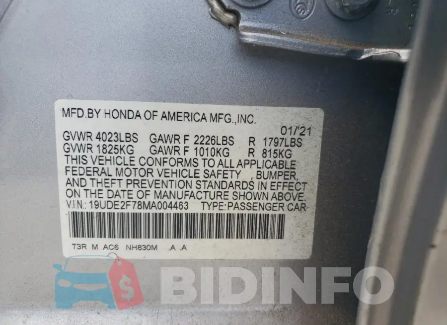 19UDE2F78MA004463 Photo# 12