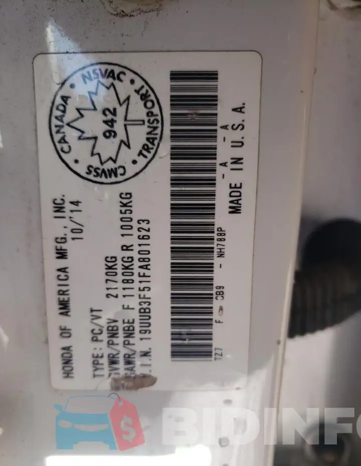 19UUB3F51FA801623 Photo# 13